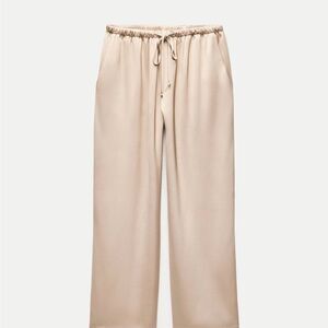 Zara Cream Straight Leg Pants
